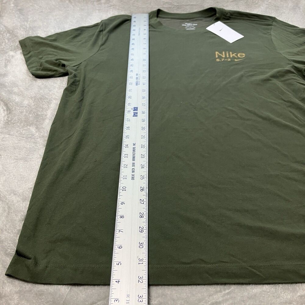 Nike T Shirt Mens XXL Green Graphic Just Do It Athletic Streetwear‎ FN0837-325 - Picture 6 of 13
